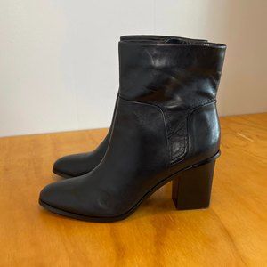 Nine West Boots Noomi Leather Booties Black Women's Size 9.5